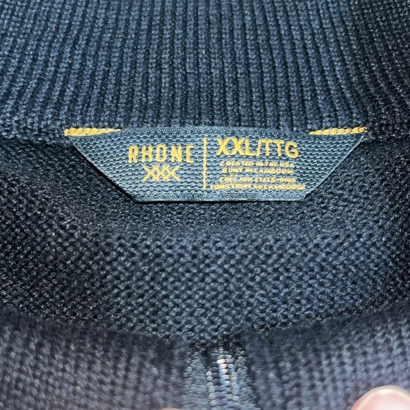 Rhone Commuter 1/4 Zip Sweater Insulating Knit Mid-Layer Black XXL - Picture 9 of 10